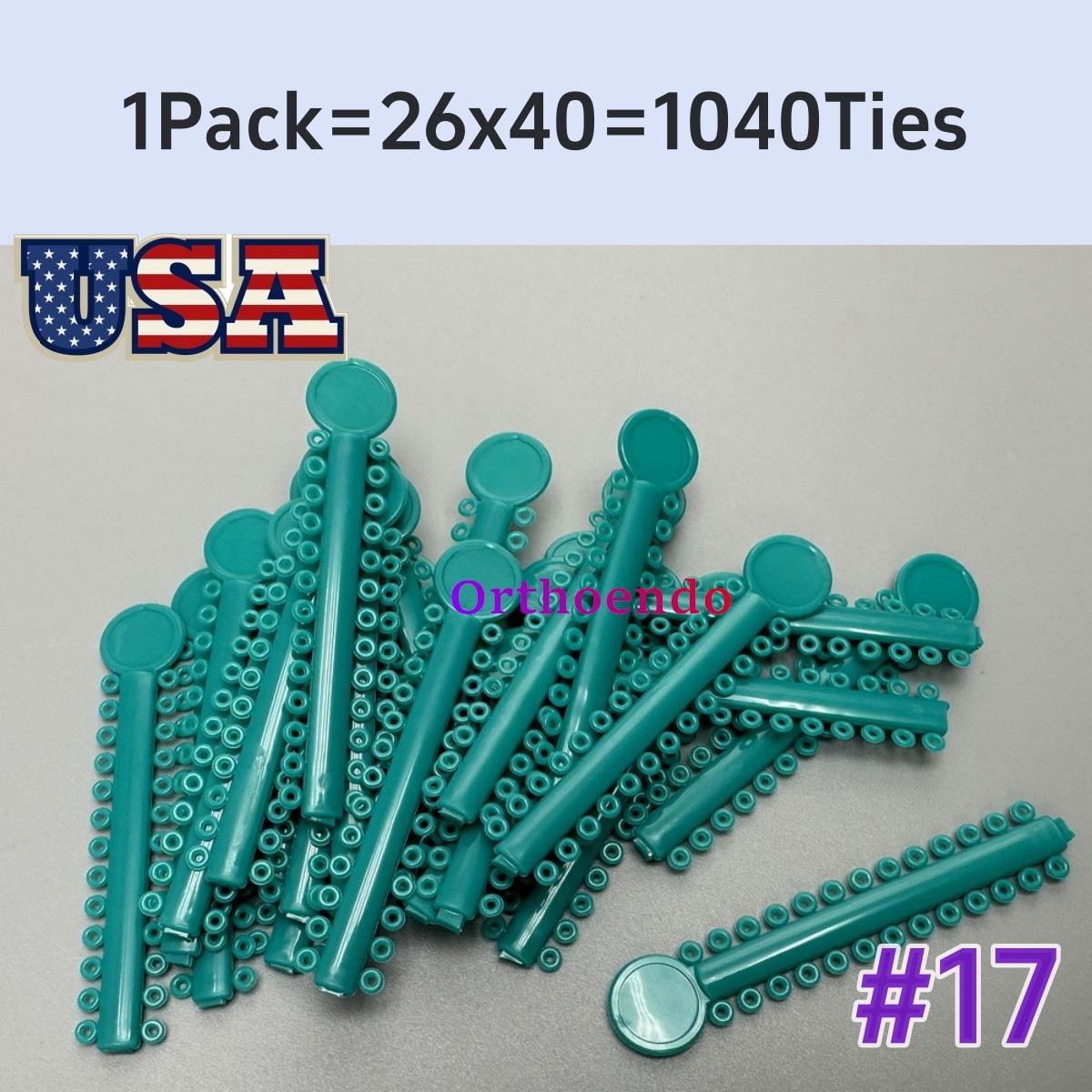 Dental Orthodontic Elastic Ligature Ties Rubber Bands Single Colors 6 Color USA