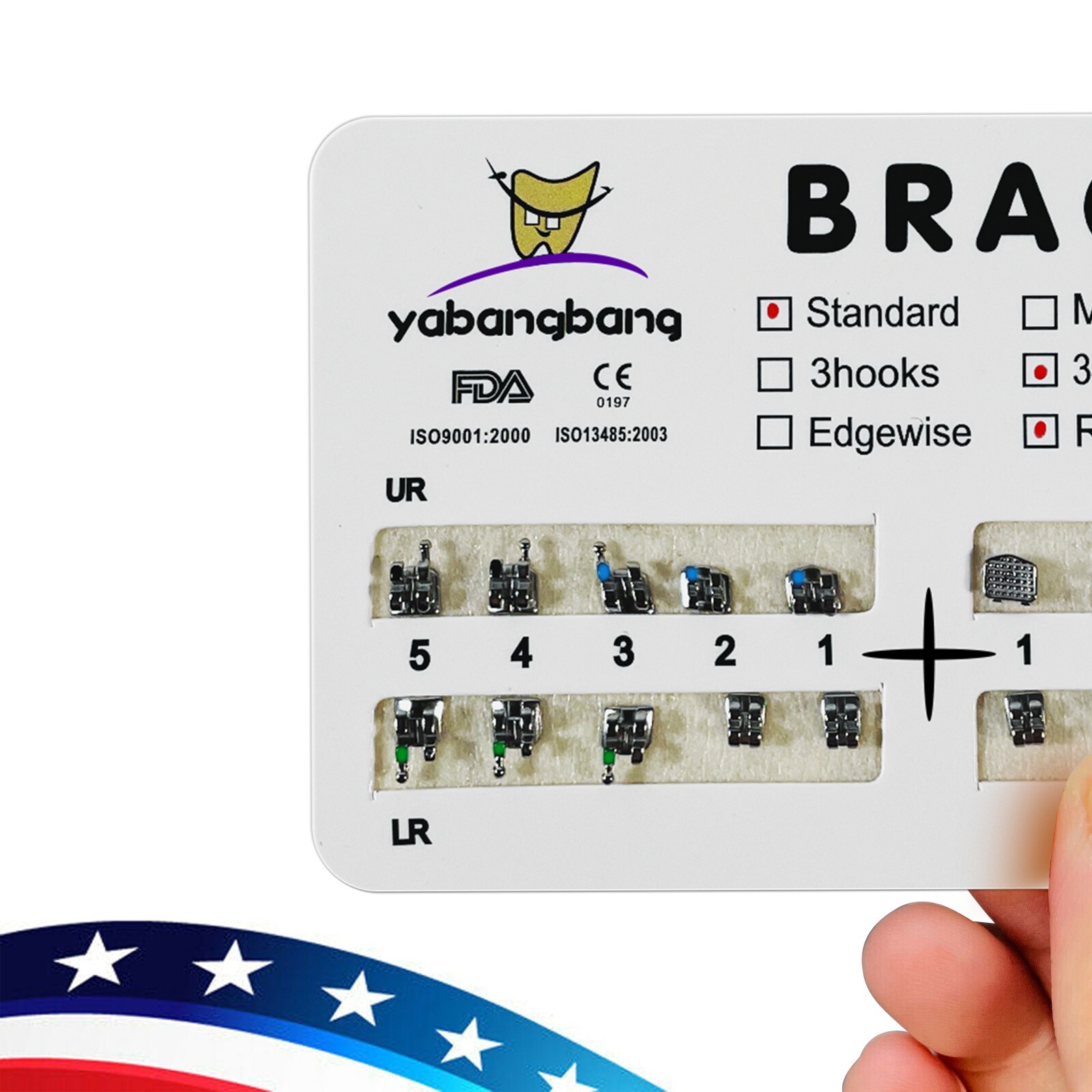 10 Packs/200 pcs Ortho Metal Standard ROTH 022 Slot 3 4 5 Hooks Brackets Braces