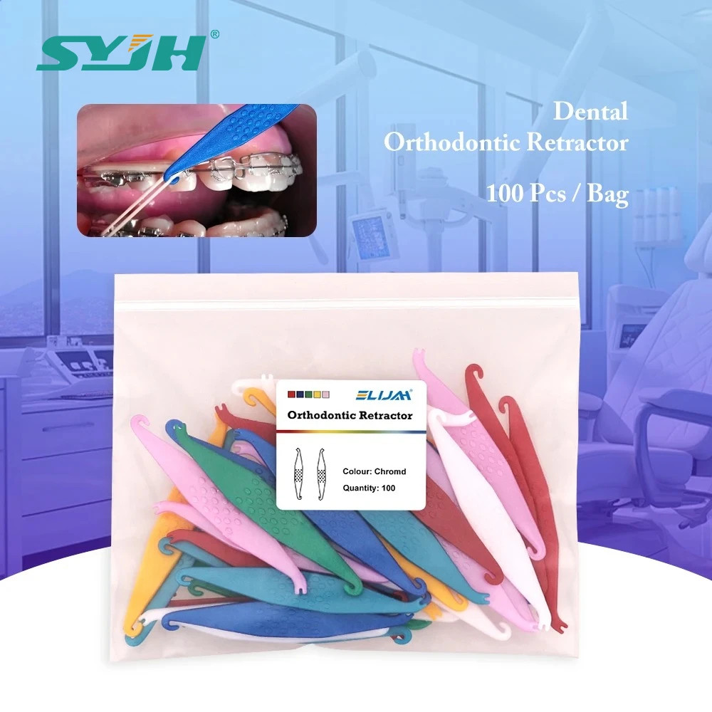 100Pcs Dental Rubber Band Hook Orthodontic Disposable Elastic Hook Rubber Hook