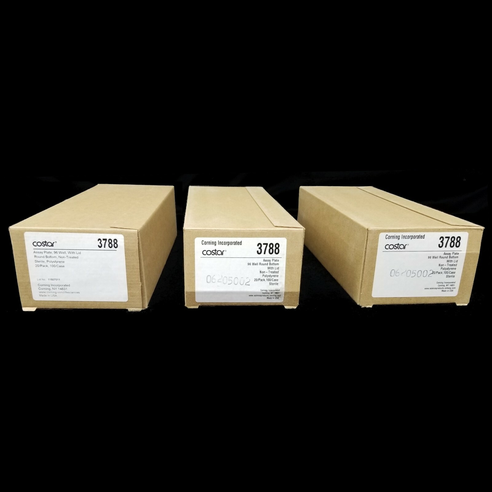 Lot of 53x Corning Costar 3788 Clear Polystyrene 96-Well Microplates