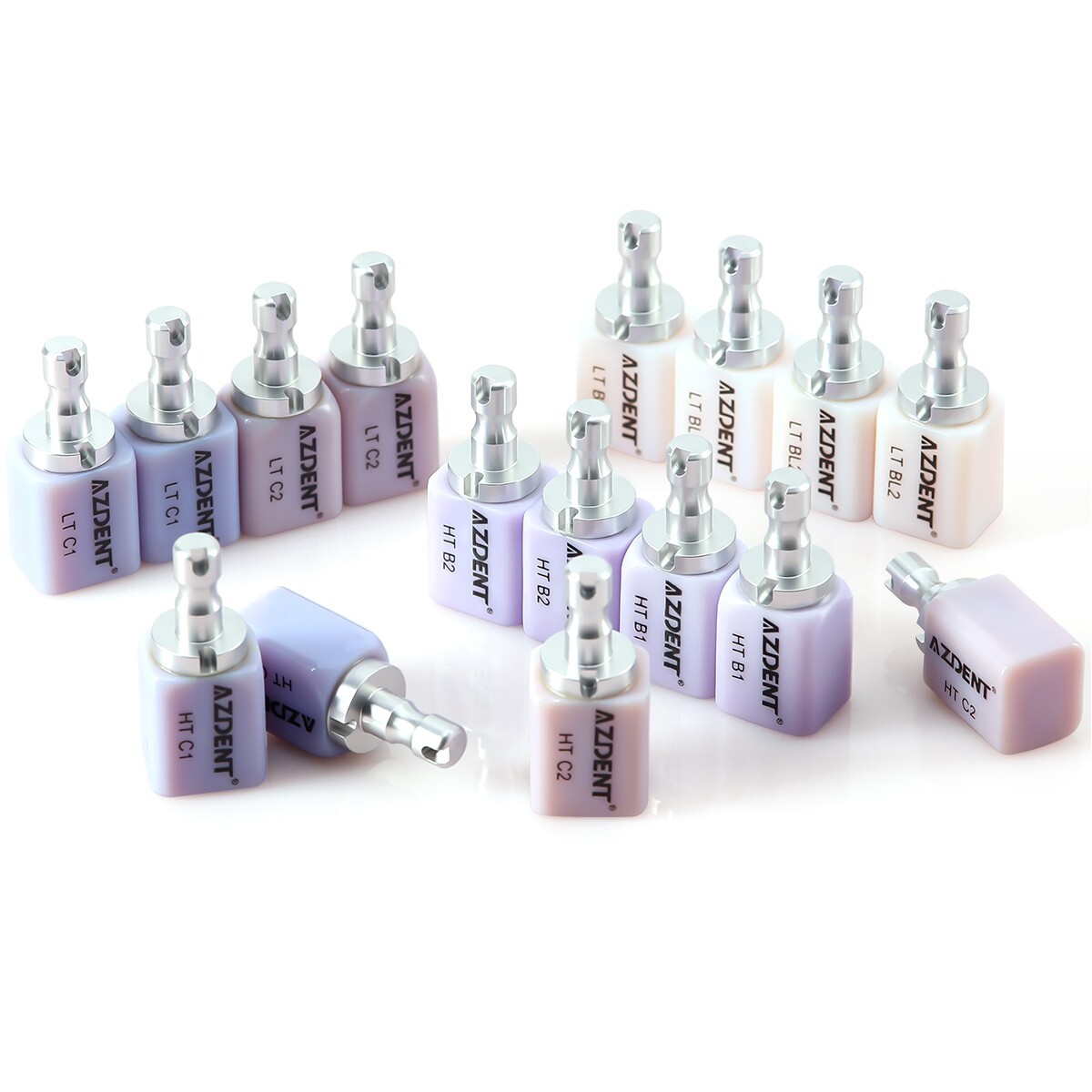 5Pcs/Box Dental C14 Glass Ceramic Lithium Dislicate Blocks CAD Cerec LT/HT