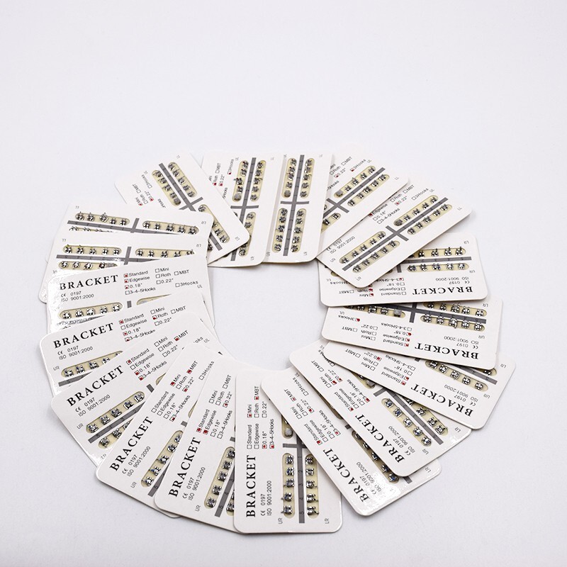 20Packs Dental Ortho Bracket Mini/Standard Roth MBT Edgewise 018/022 3/345 Hooks