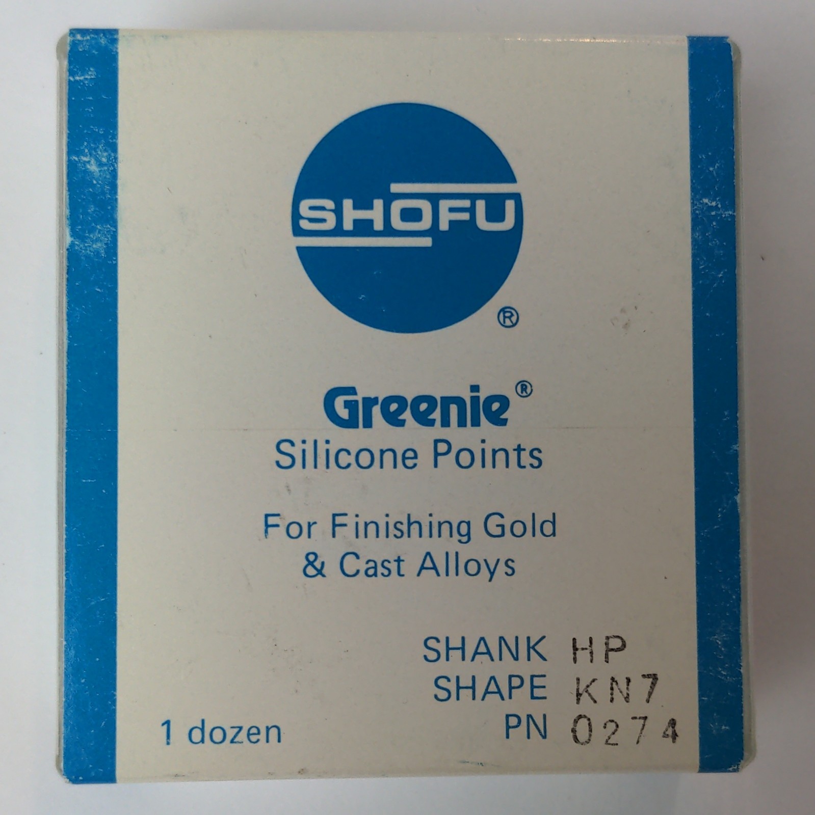 Shofu Greenie Silicone Points HP Long Straight Shank KN7 PN 0274 (10 pieces)