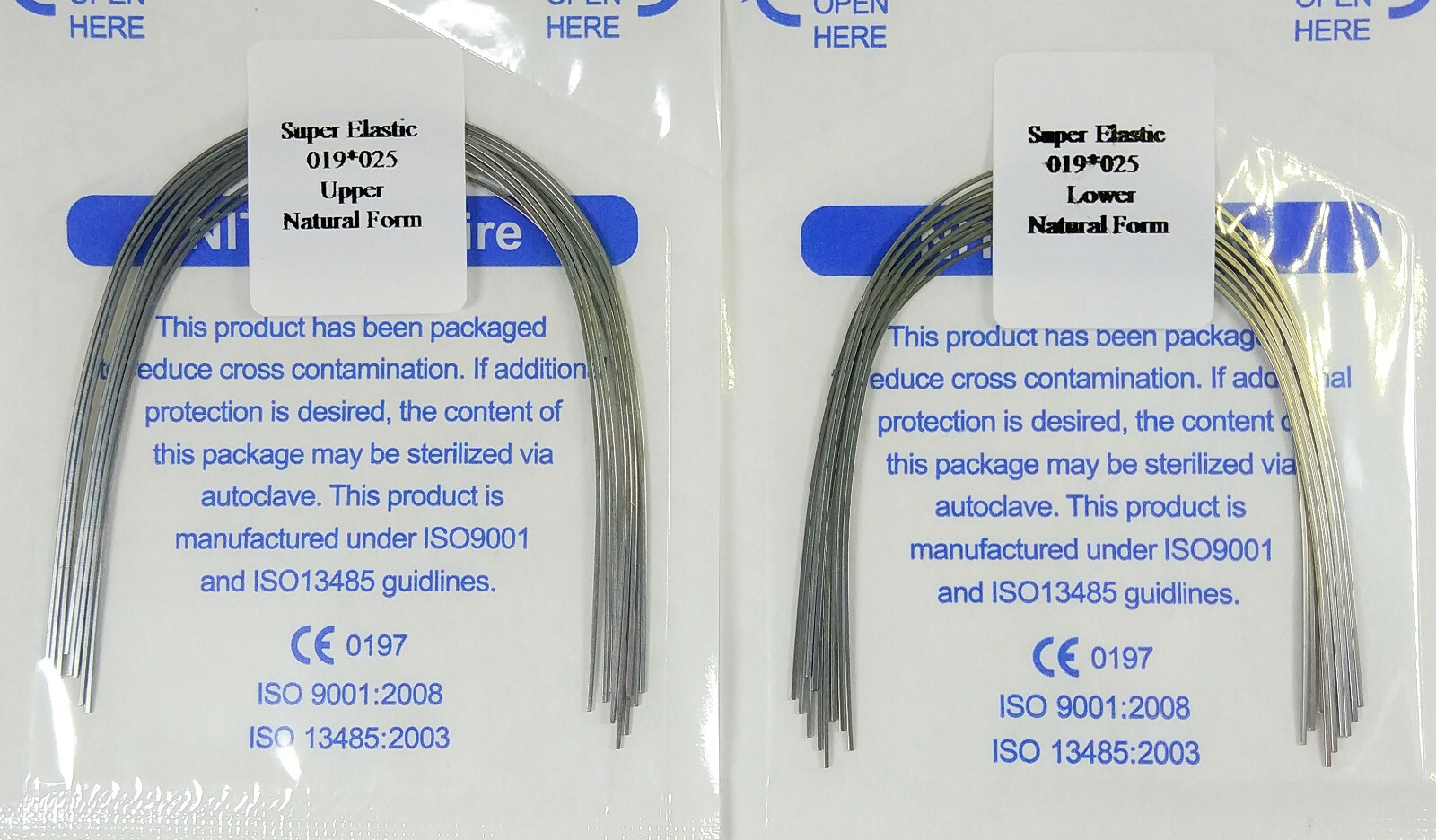 100Pcs Dental Orthodontic Niti Arch Wire Rectangular Round Natural Bracket Brace