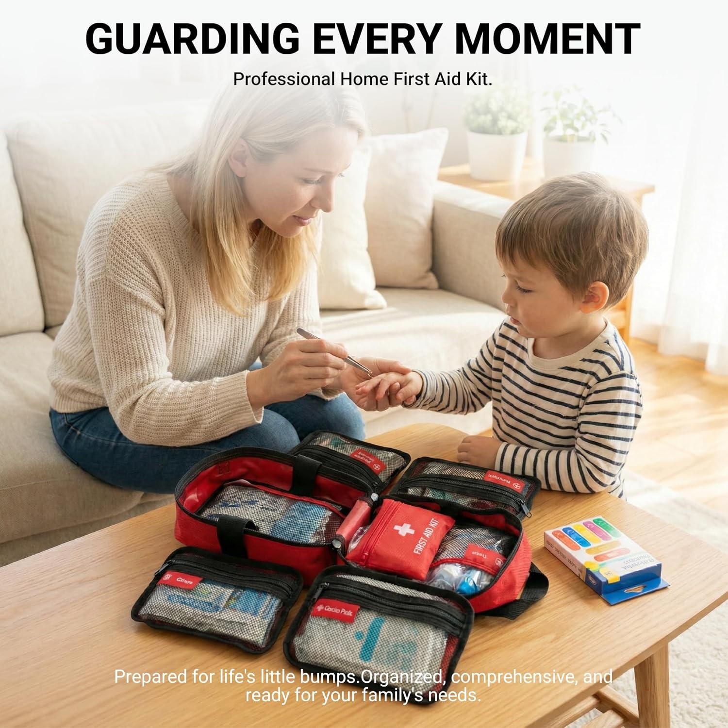 556-Pc Premium First Aid Kit, Trauma Bag for Home, Car, Sports, Work