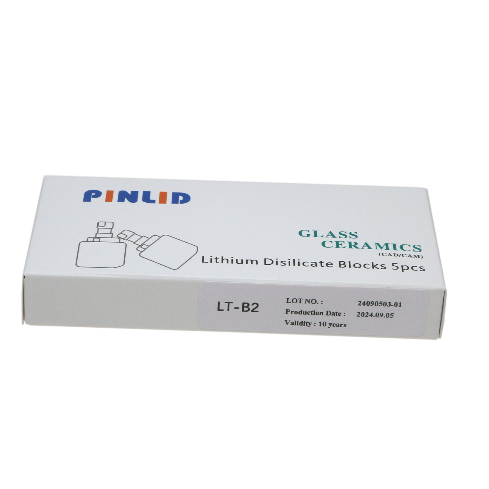 US 5Pcs LT Dental C14 Glass Ceramic Lithium Dislicate Blocks Cerec Emax CAD CAM
