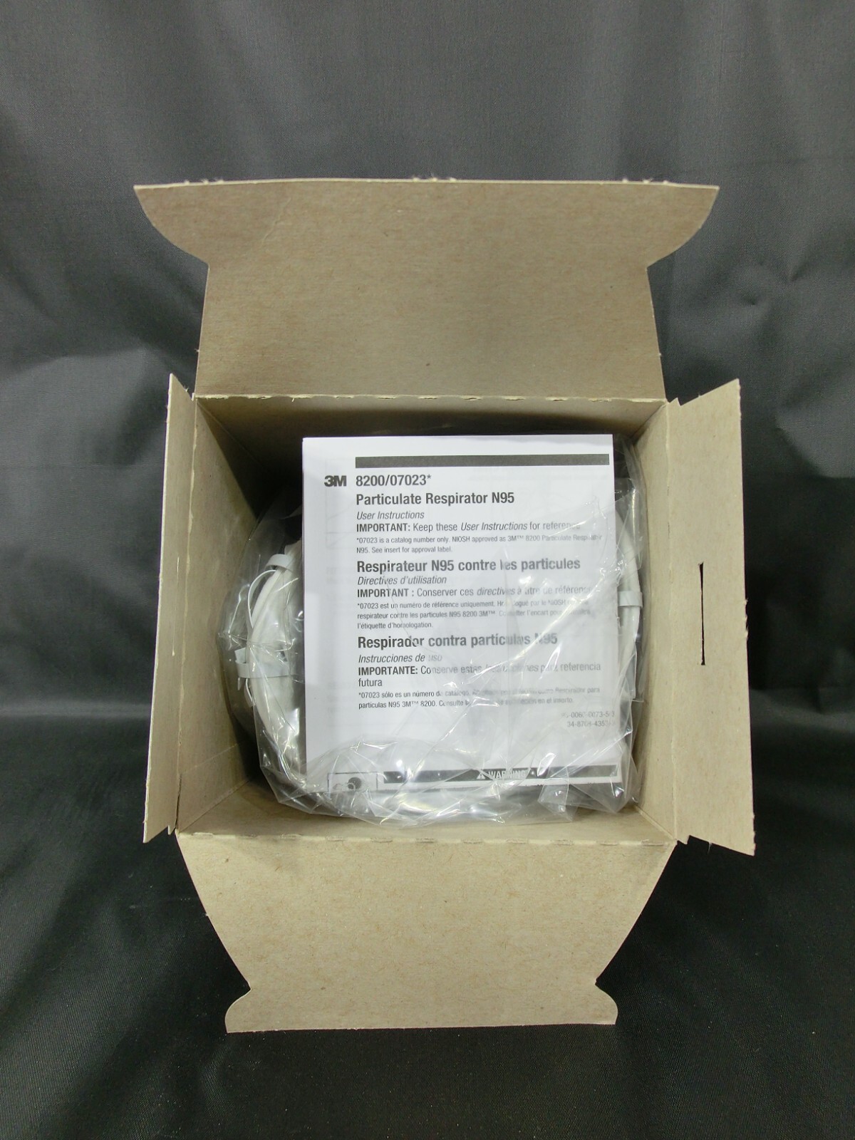 1 CASE of 3M 8200 N95 Particulate Respirator Protective Sanding Grinding Masks