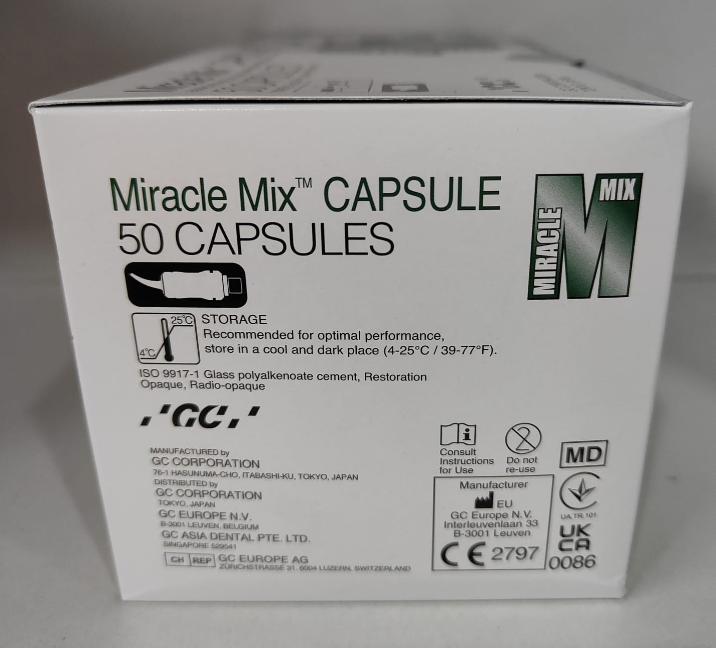 GC Miracle Mix Capsule Metal-Reinforced Crown & Core Build-Up 50 I Fast ship