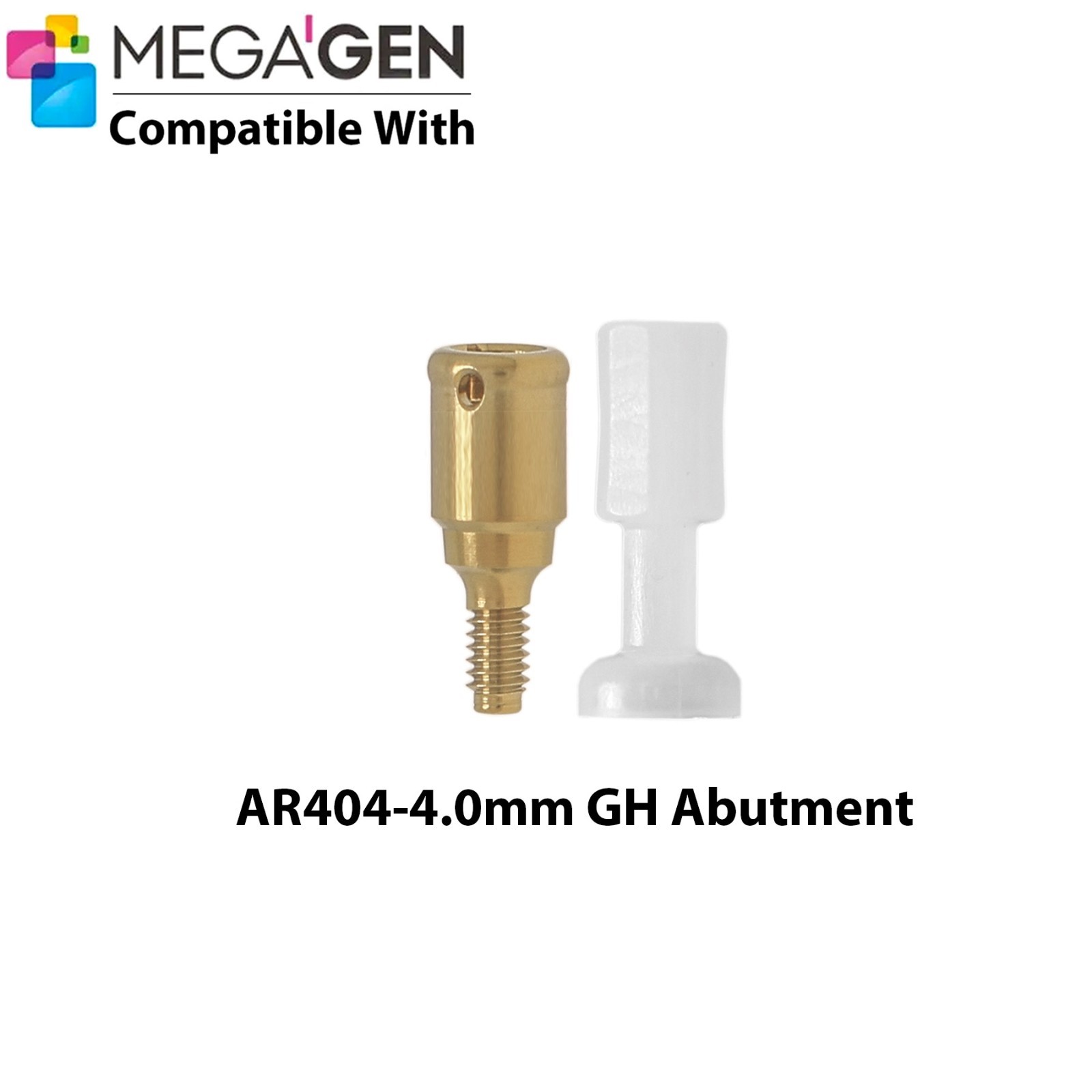 Dental Locator Abutment & Male Cap Compatible MegaGen AnyRidge AR Implant System