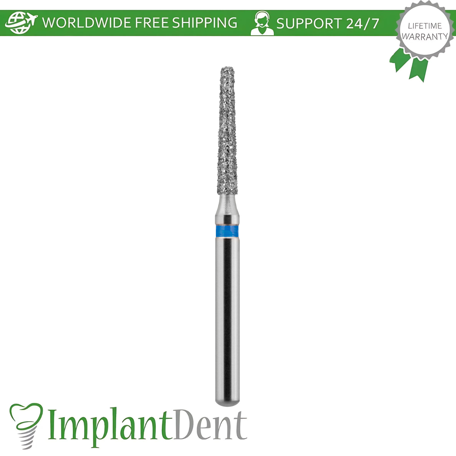 Dental MDT Flat End Taper FG Diamond Burs 172 Crown Preparation Detailed Shaping