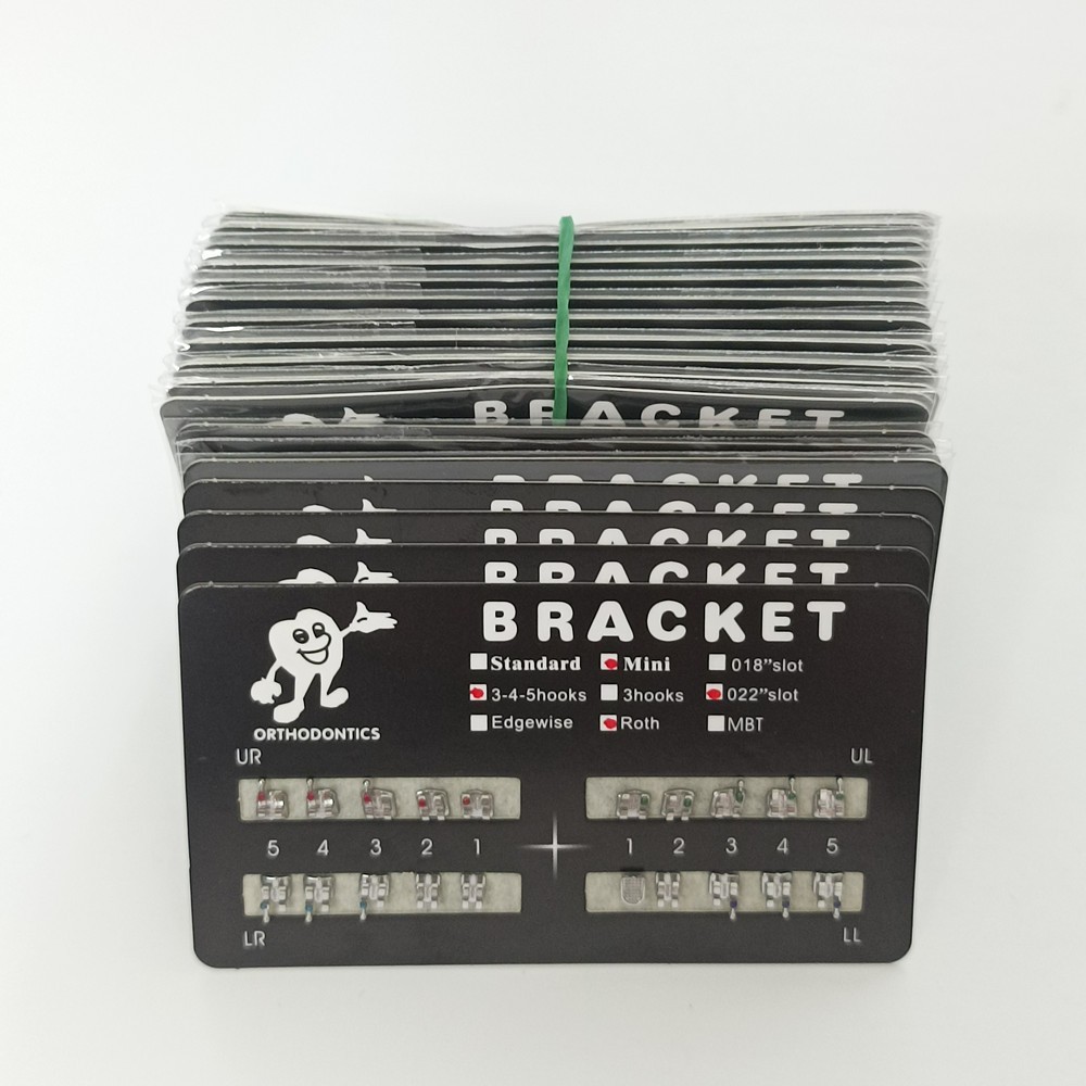 1-500Set Dental Orthodontic Metal MIM Monoblock Brackets Mini Roth 022 345 hooks
