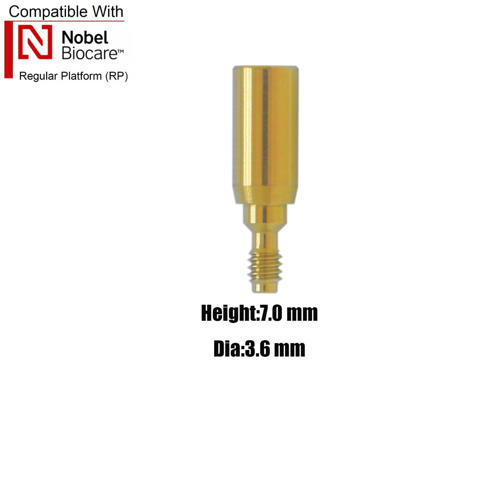 US Nobel Active Dental Regular Platform RP Healing Abutments & Cap Closure Screw