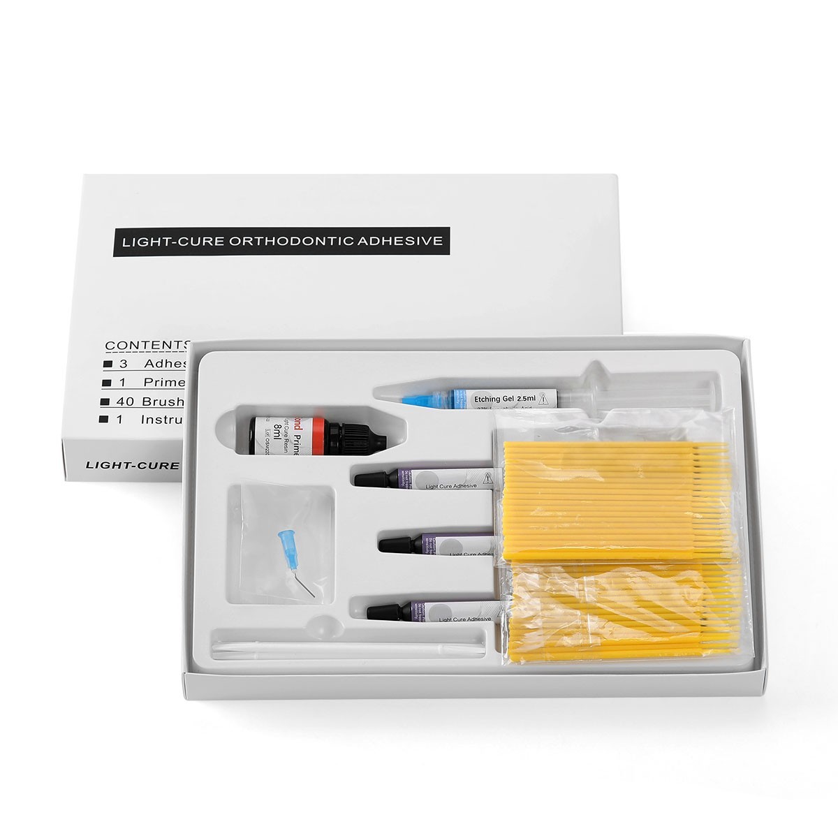 Dental Bracket Braces Glue Ortho Bonding Agents Light Cure Resin Adhesive Kit