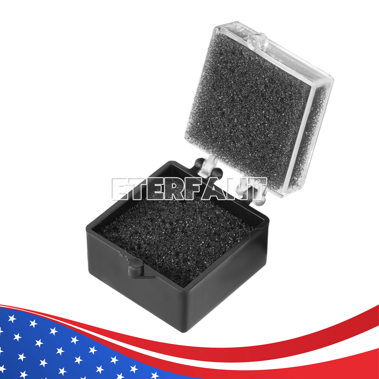 1000Pcs/Pk Dental Lab Jewelry Coin Crown Boxes 1×1 Clear Top with Sponge Fillers