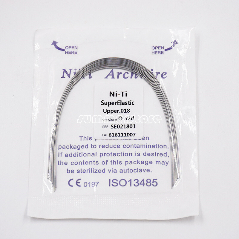 50 Packs Dental Orthodontic Niti Arch Wire Super Elastic Round Ovoid Mixed Sizes
