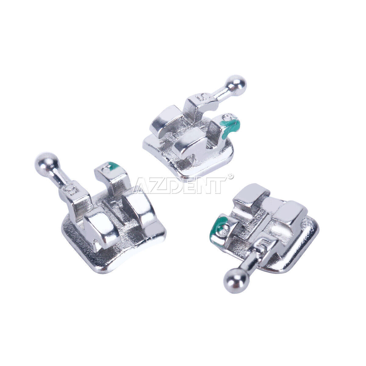 Dental Orthodontic Metal Brackets Braces Mini MBT Roth 022 Hooks 345 AZDENT
