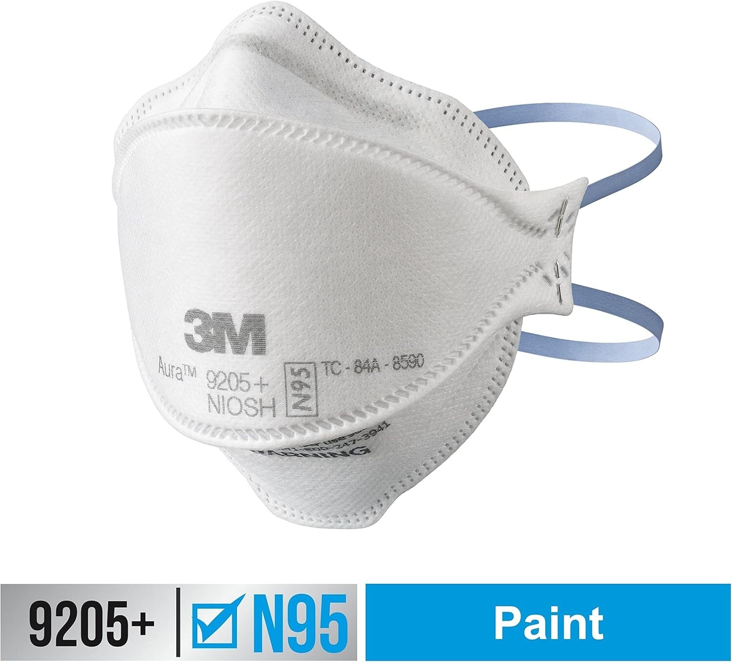 3M Aura N95 Particulate Respirator N95 Mask 9205PP-10-DC, 20 Masks