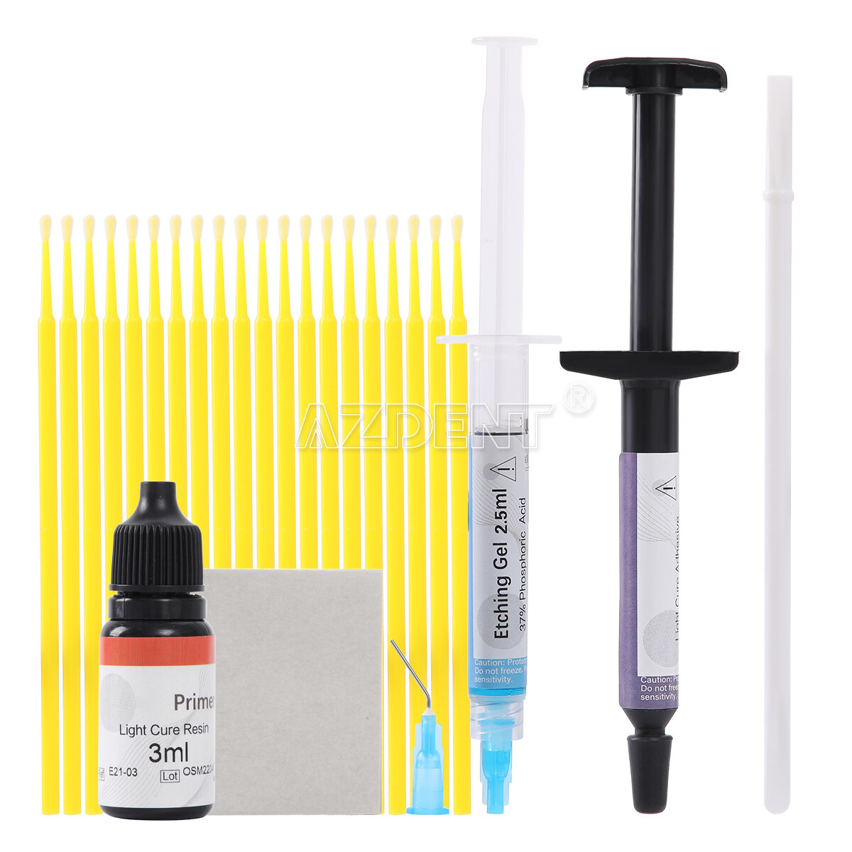 Dental Orthodontic Light Cure Composite Syringe Kit Bonding System Adhesive Set