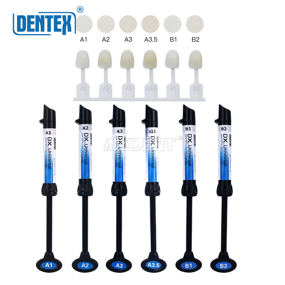 Dentex Dental Light Cure Composite Resin A1/A2/A3 Temp Fill/Dual Cure Flow Resin