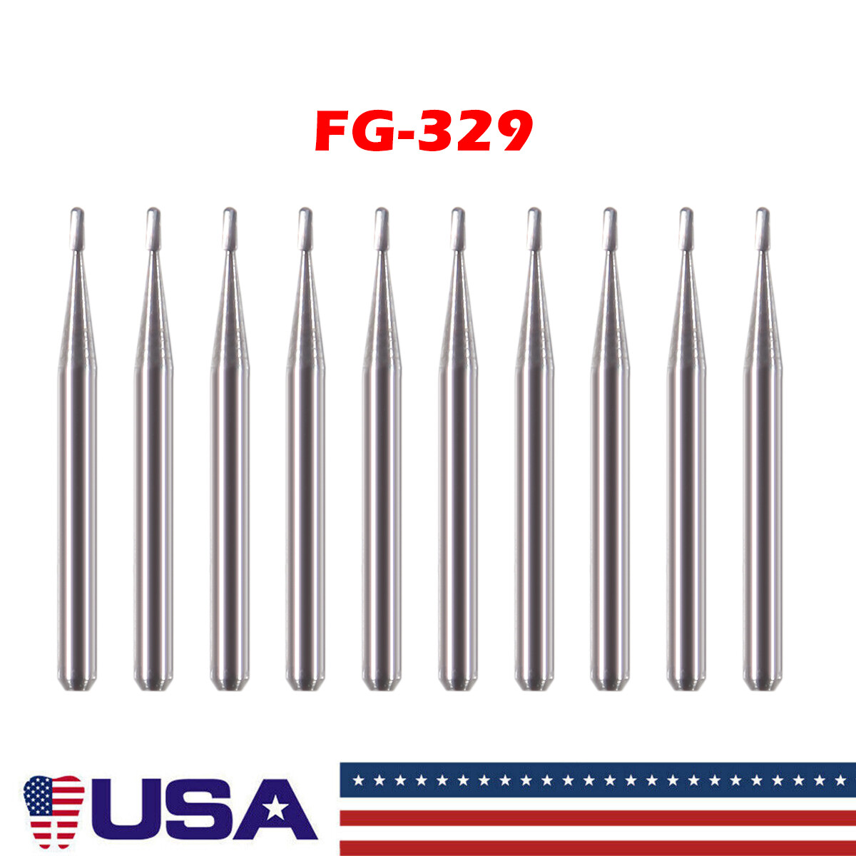 Dental Carbide Burs FG 329 Pear For High Speed Handpiece Friction Grip