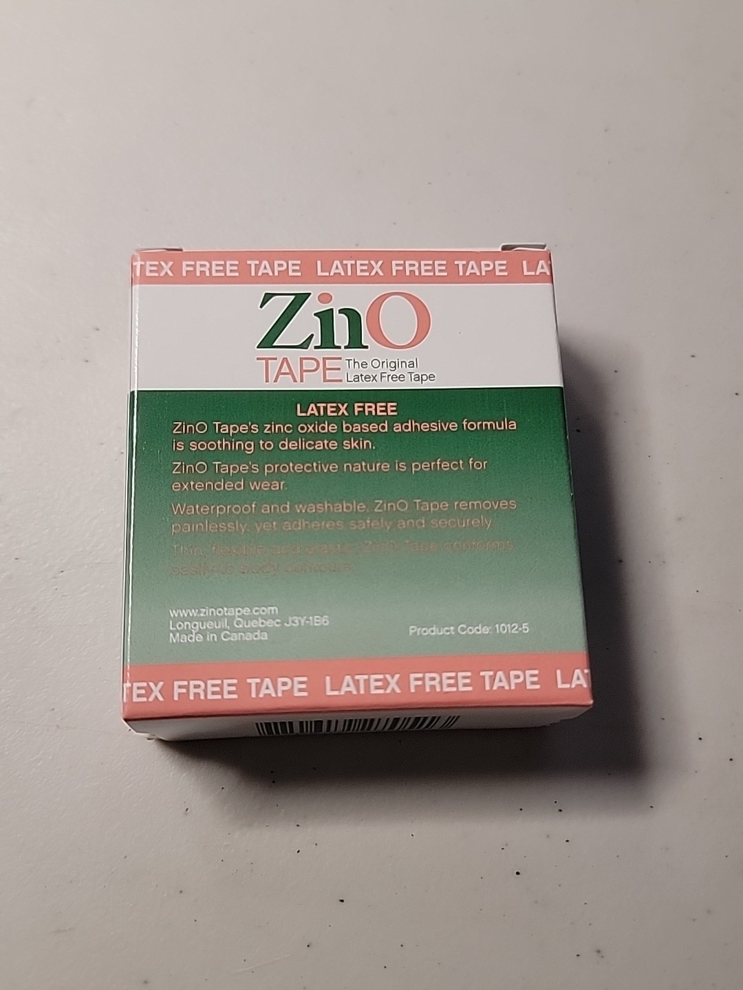 ZinO Zinc Oxide Tape ‘1″ x 5 yds, 1 Count” NEW