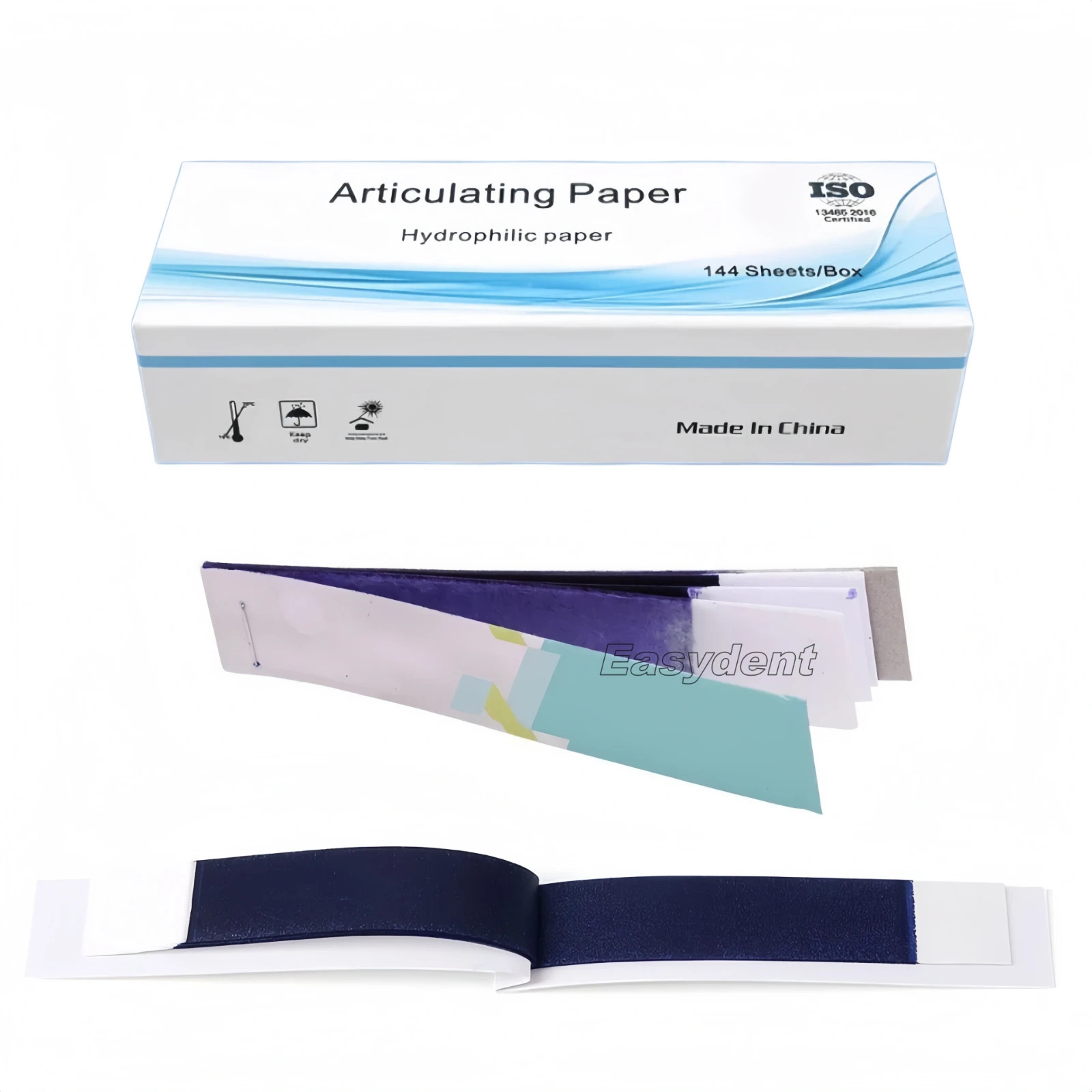 20 Books Dental Articulating Paper Practical Soft Thin Strips Paper Blue 20Boxes