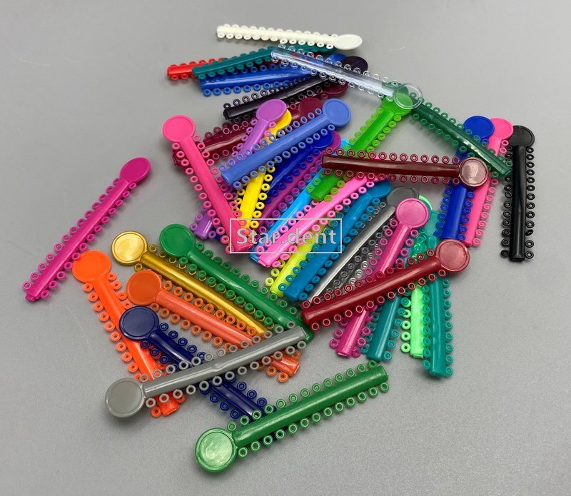Dental Orthodontic Elastic Ligature Ties Rubber Bands Brackets Brace
