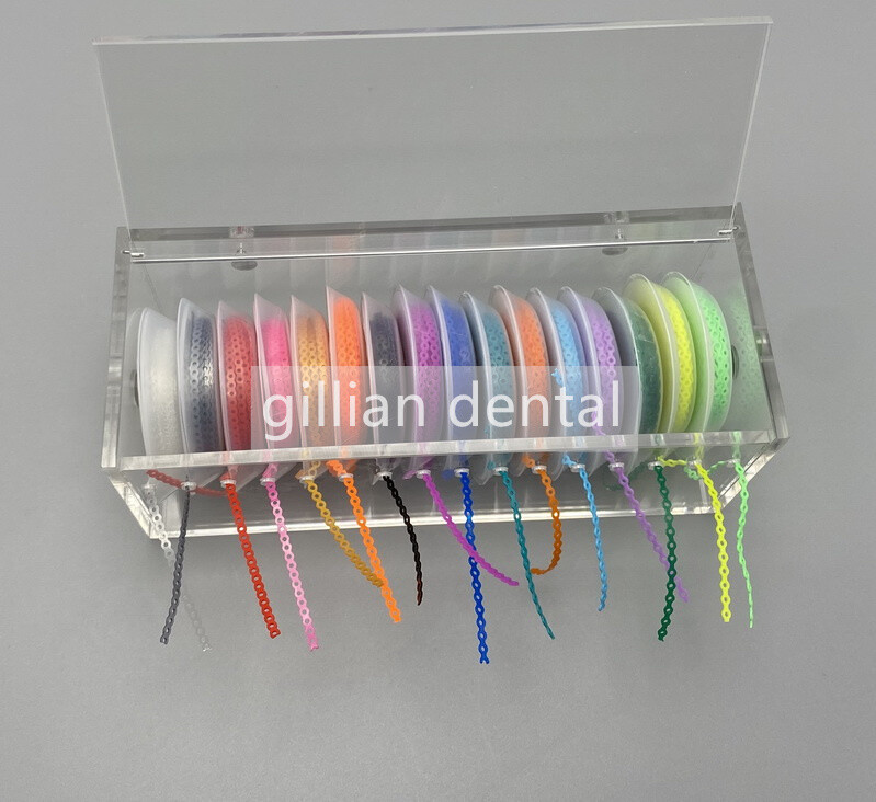 Dental Ortho Elastic Ultra Power Chains Holder Case Box with Mixed Power Chains