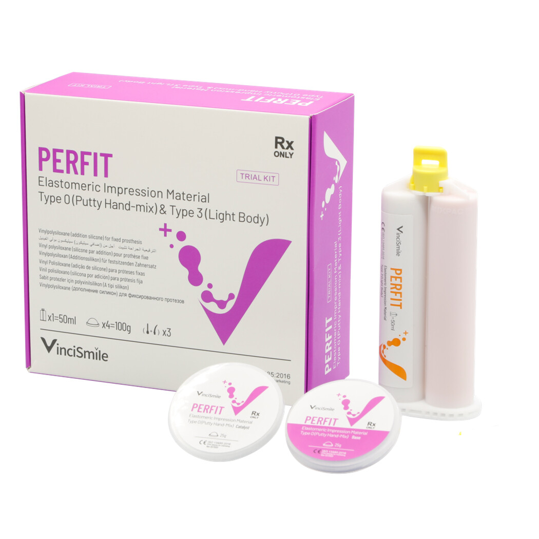 VPS PVS Dental Impression Silicone Material Putty + Light Body Fast/Normal Set