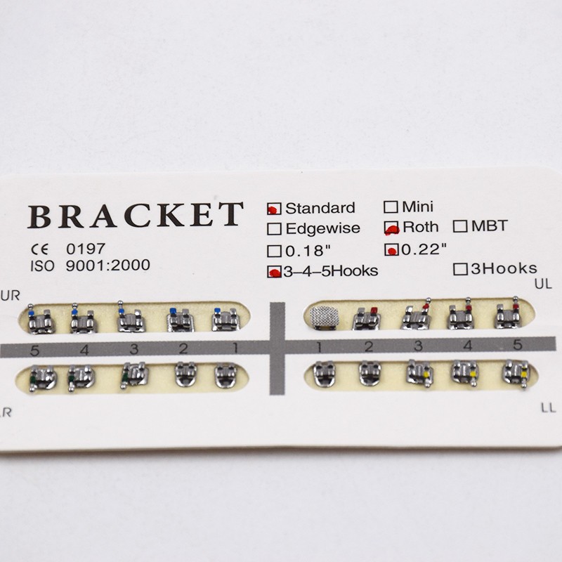 Dental Orthodontic Braces Kit 0.022 Roth Brackets /NiTi Arch Wire /Ligature Ties