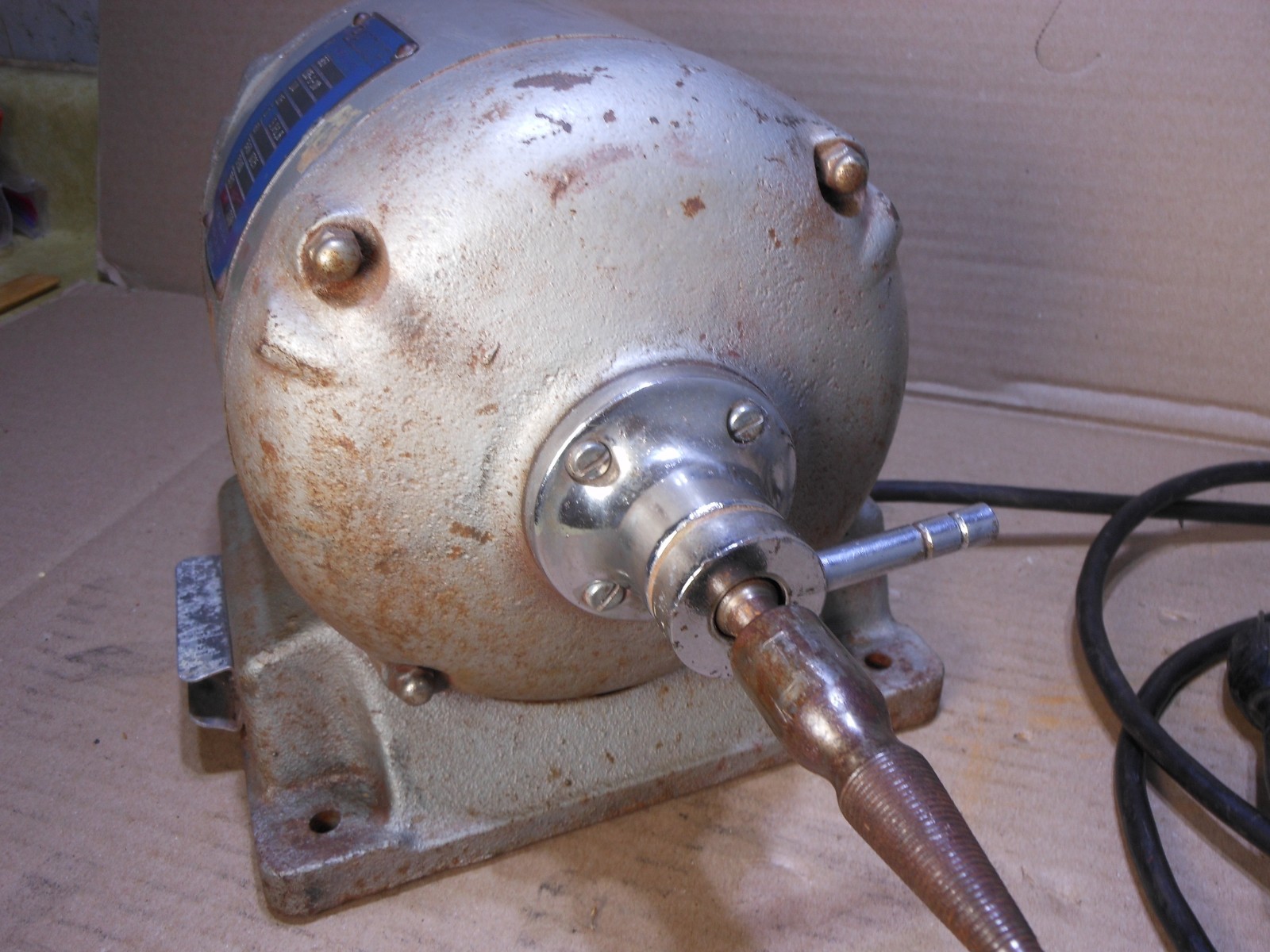 Baldor Dental Lab Jewler Polishing Lathe / Motor Model 353 1/4 HP 2 Speed