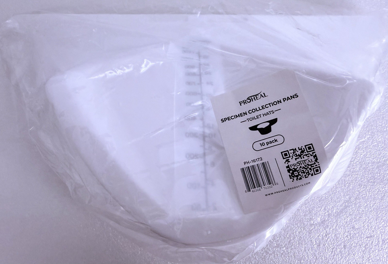 10-PACK Urine Hats for Toilet Reinforced Ribbing Stool Sample Collection