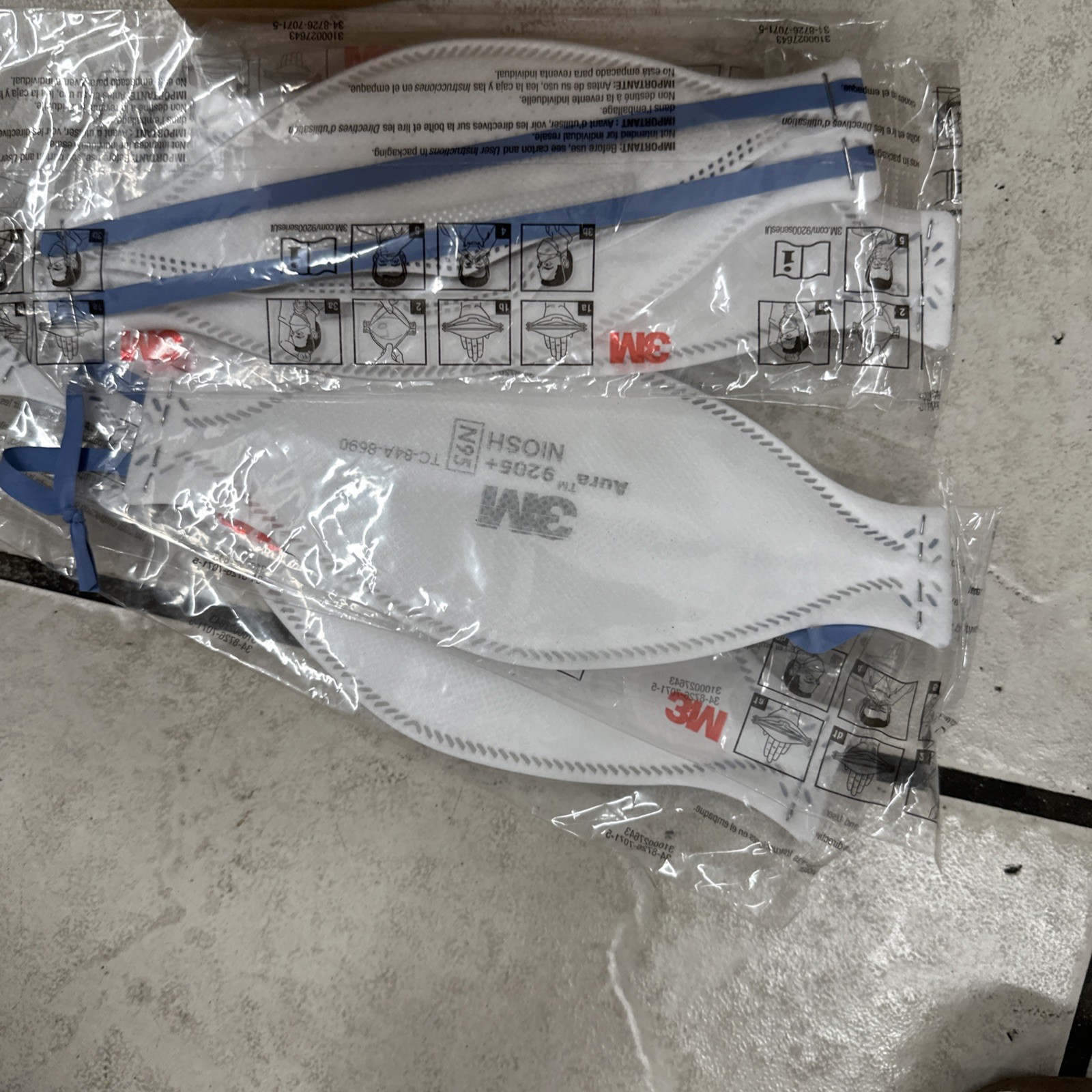 16x 3M Aura 9205+ N95 NIOSH Approved Particulate Respirator Face Mask (20 Pack)