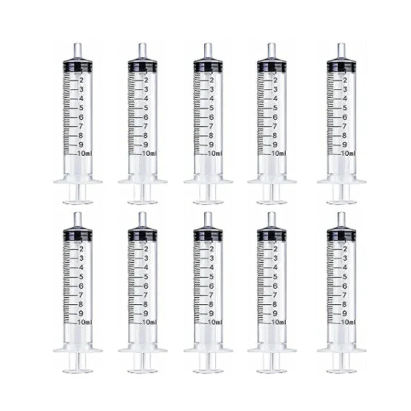 2-20Pcs 1Ml-10Ml Plastic Reusable Syringe for Measuring Nutrient Hydroponics Kit