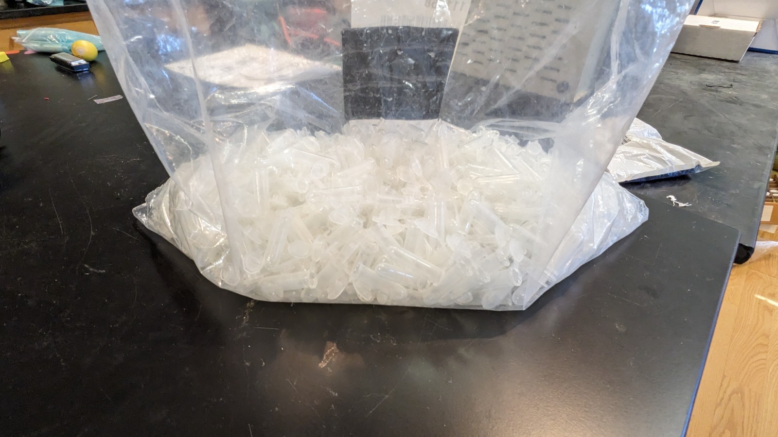 Lot of ~175 2mL Polypropylene Microcentrifuge Tubes Snap Cap Open Box, NOS