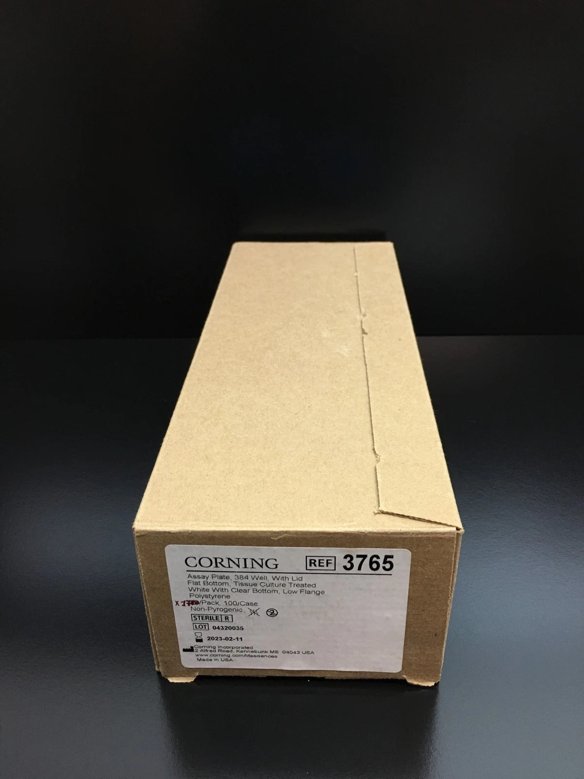 Corning REF 3765 384-Well Cell Culture-Treated Flat-Bottom Microplate Lot 17 PCS