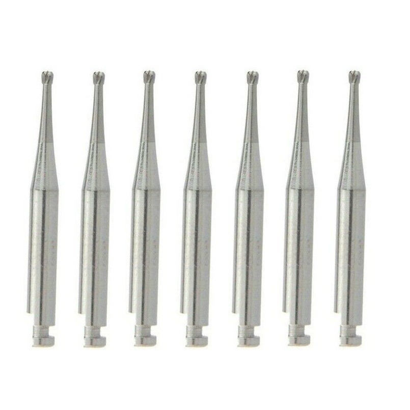 RA #2 Clinical Round Carbide Burs for Slow Speed Latch (Pack of 10) RA2