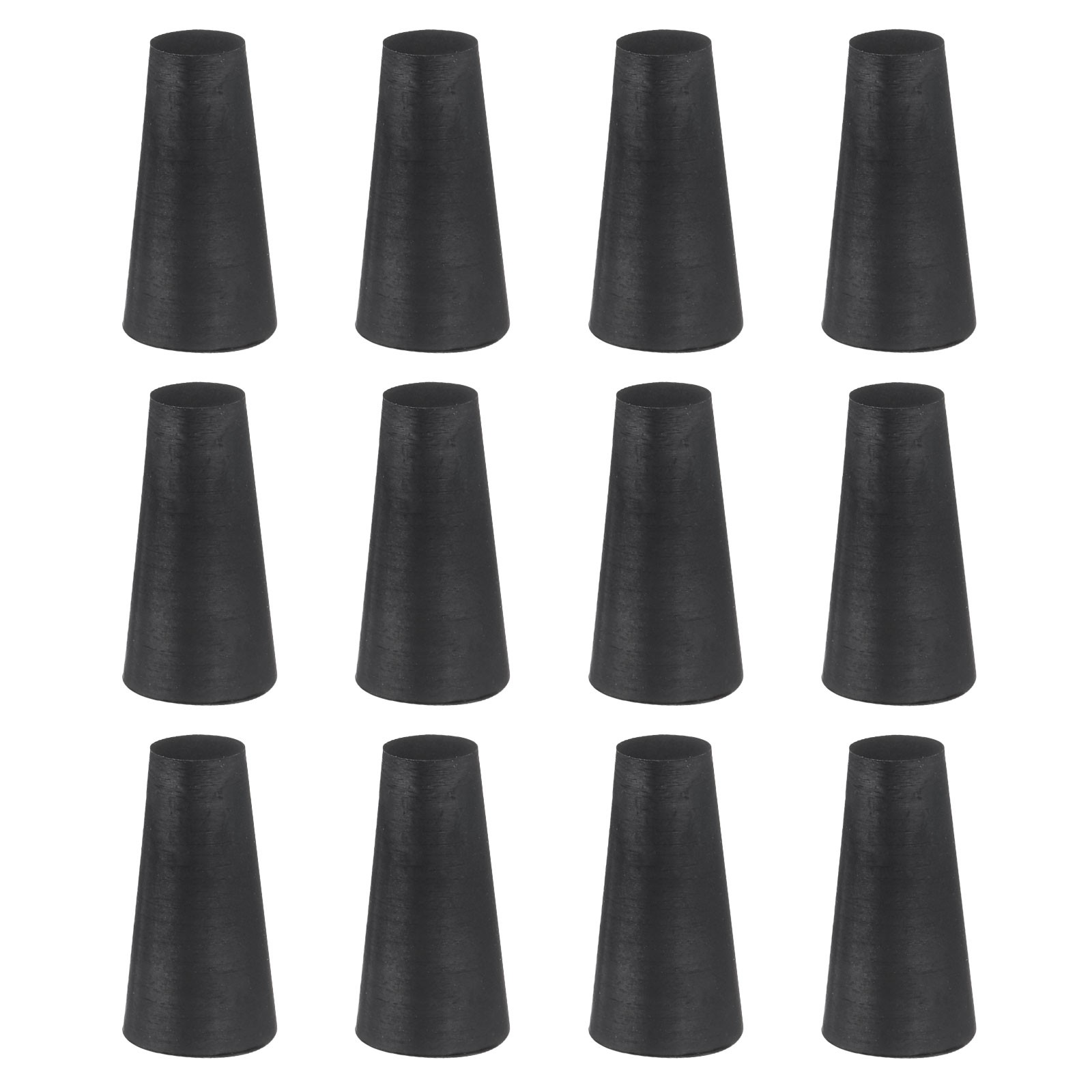 12Pcs Rubber Stoppers 6mm to 10mm 18mm Solid Tapered Lab Rubber Plugs