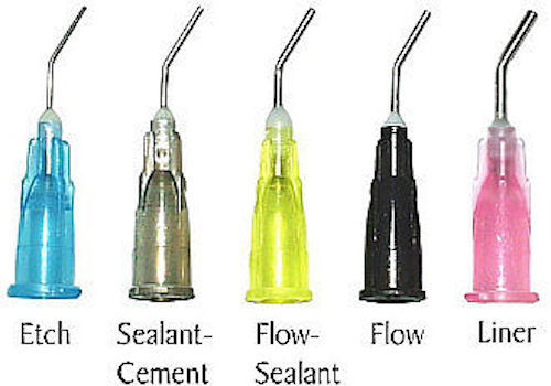 Pre Bent Needle Gray 100 Tips for Sealant – Cement Pre-Bent needle tips 22 Ga.