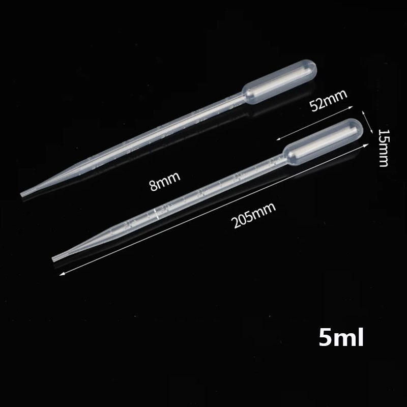 100Pcs 0.2/0.5/1/2/3/5/10ml Disposable Plastic Eye Dropper Lab Transfer Pipettes