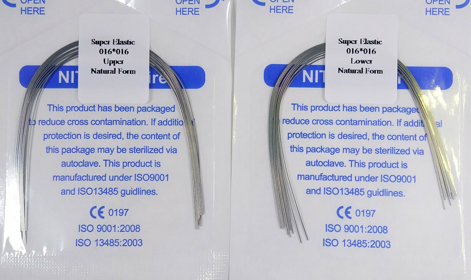 100Pcs Dental Orthodontic Niti Arch Wire Rectangular Round Natural Bracket Brace