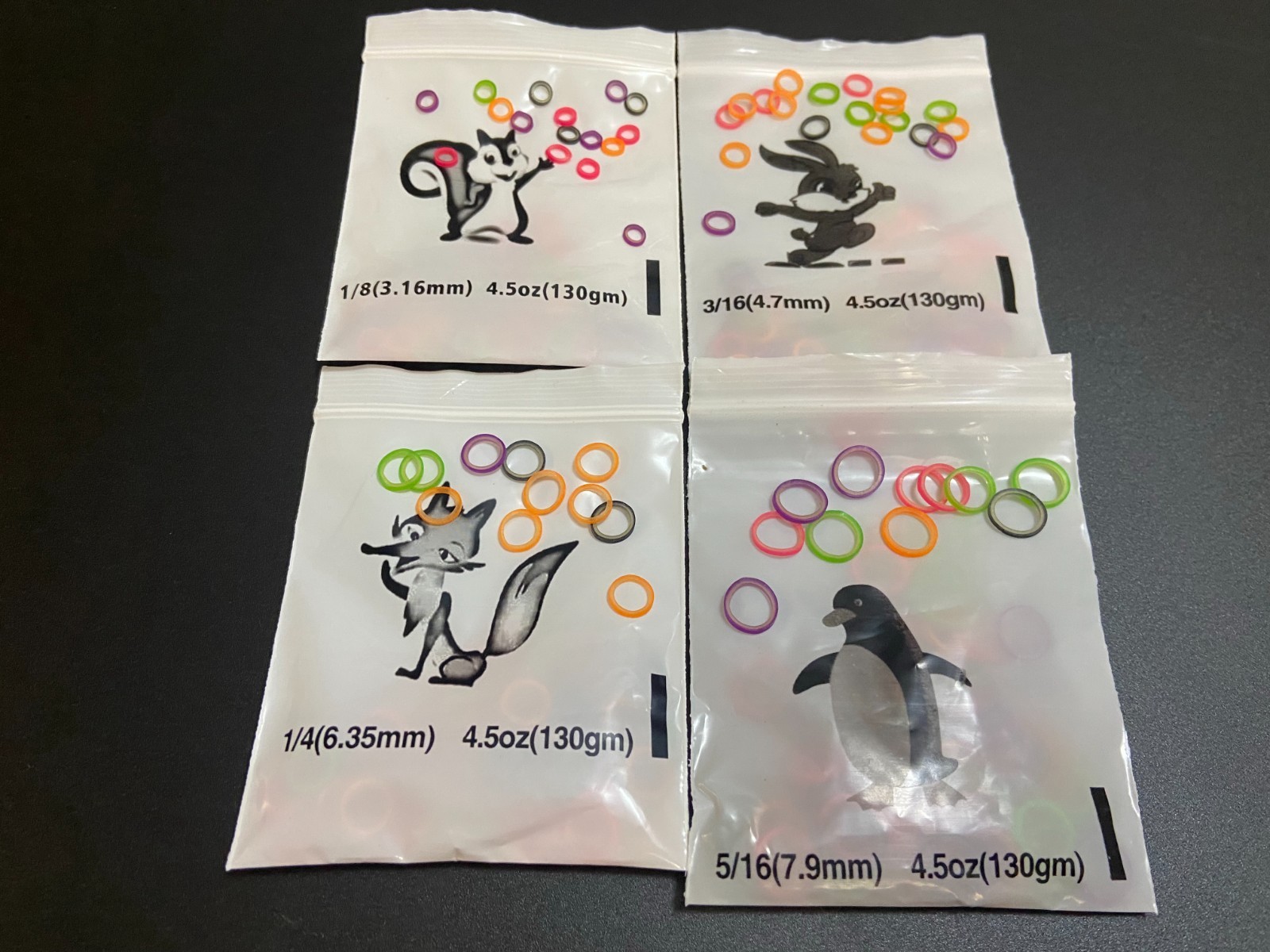 Dental Orthodontic Rubber Bands Elastic Braces 2.5/3.5/4.5/6.5oz Colorful