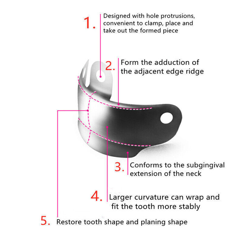 Dental Matrix Bands Ring Sectional Matrice Clamp Fit Garrison Palodent V3 System