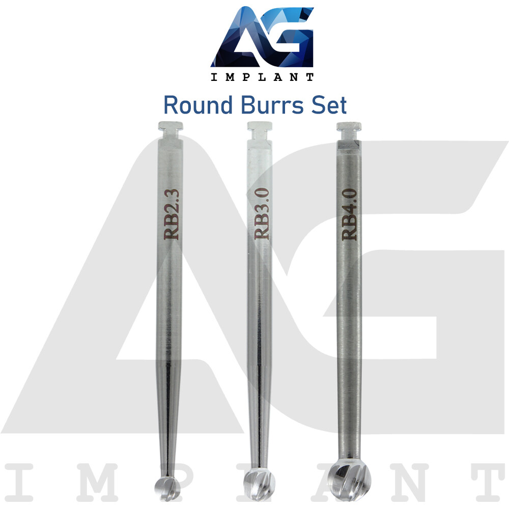 3 Round Burs External Irrigation Sur gical Drills Instrument Dental