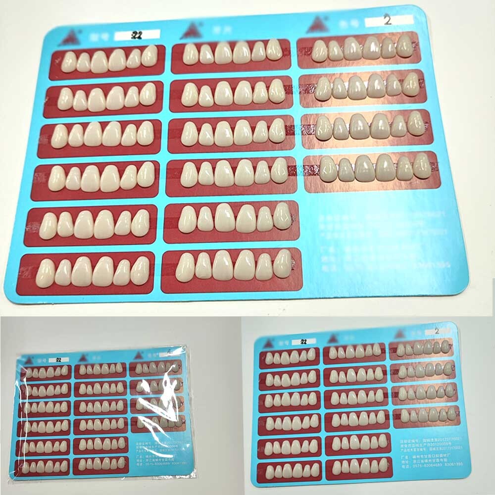 96pcs Dental Tooth Veneer Anterior Resin Thin Teeth Veneers Porcelain 22# A2 USA