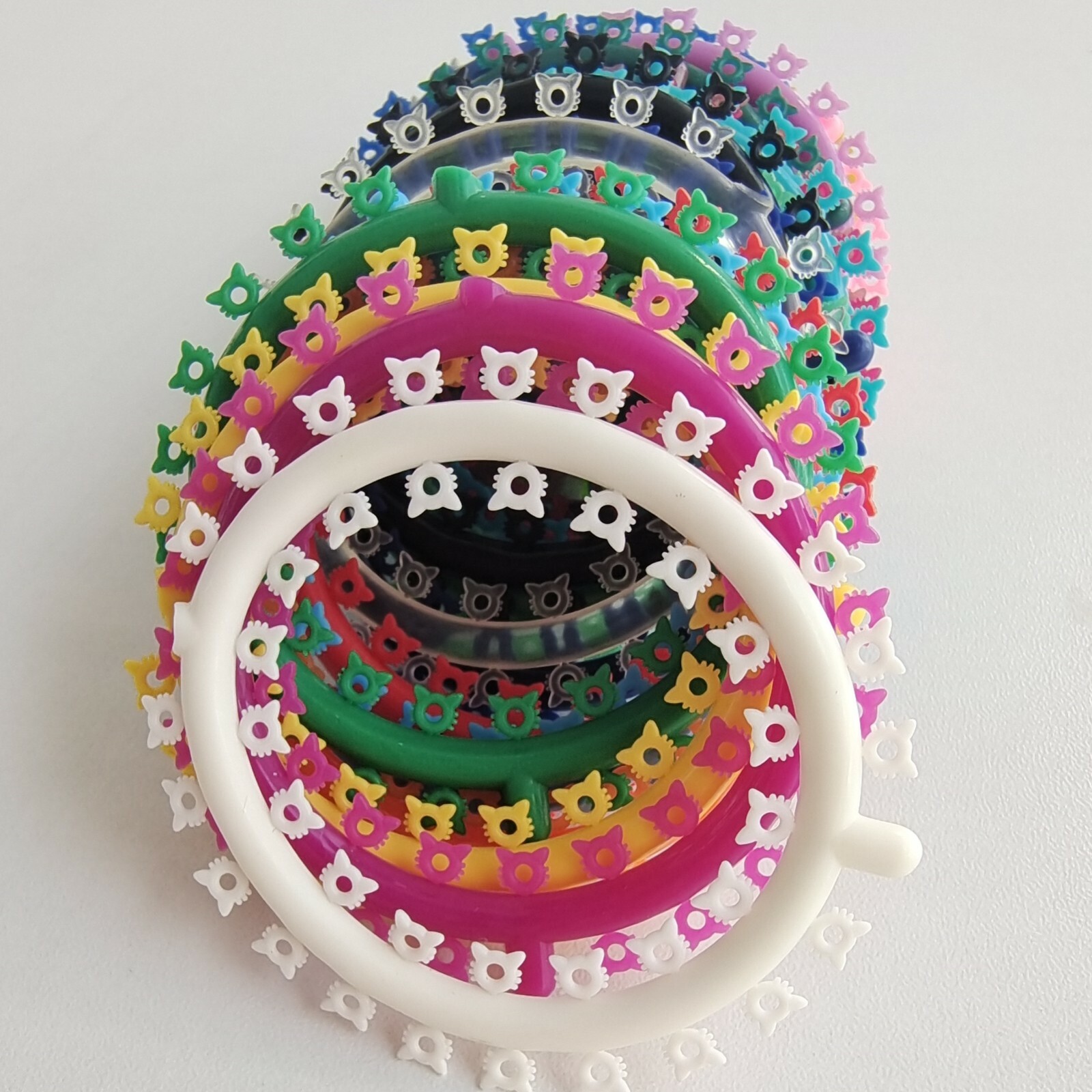 1000Pcs Dental Orthodontic Elastic Ligature Tie Multi-Colored Kitty Rubber Band
