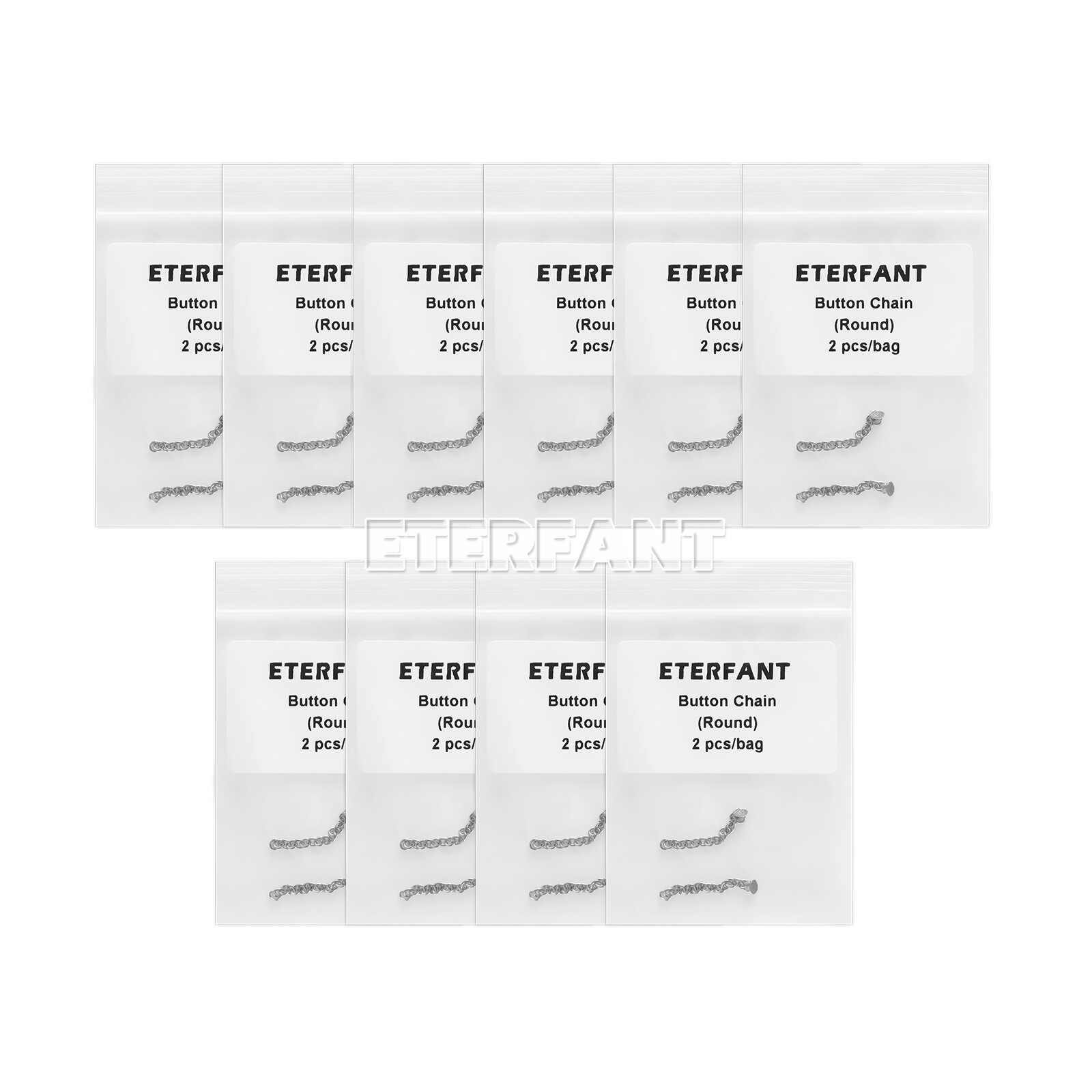 ETERFANT Dental Ortho Lingual Button Traiction Chains Round Plated Silver/Gold