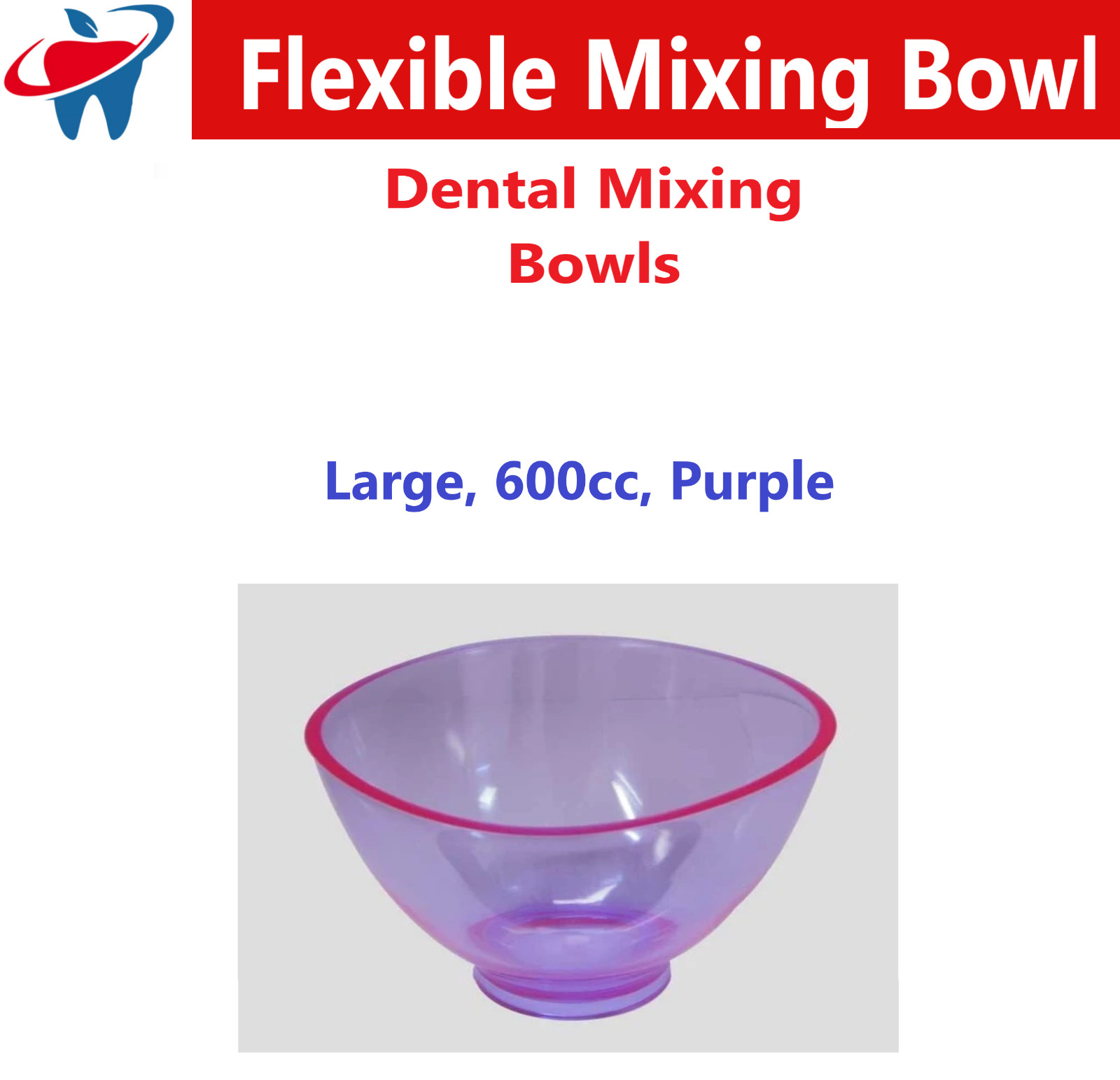 Dental Lab Flexible Rubber Impression Mixing Alginate Bowl – All Sizes / Colors