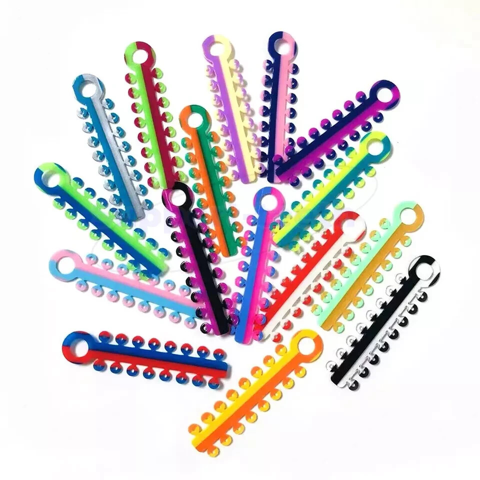 Dental Ligaduras elásticas para ortodoncia Braces Elastic Rubber Bands Assorted