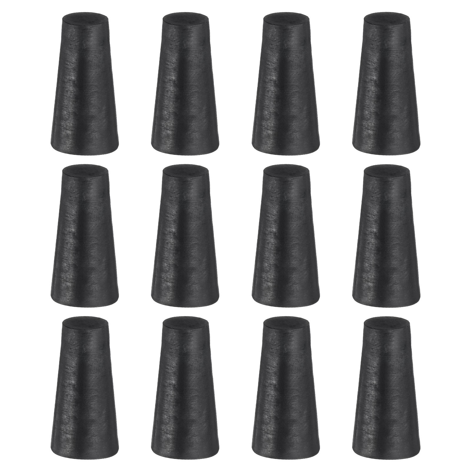 Rubber Stoppers 7mm to 11mm 12 Pcs 20mm Solid Tapered Lab Rubber Plugs